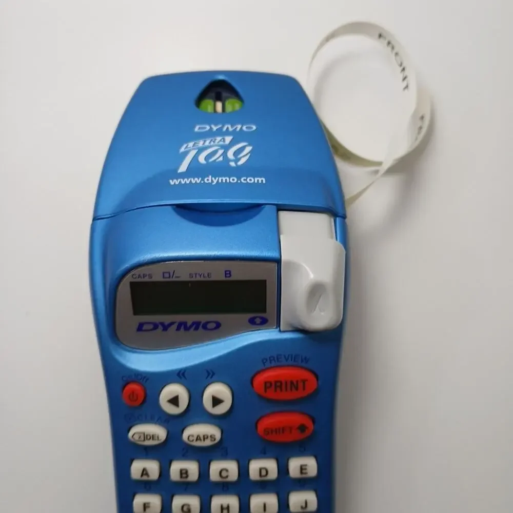 Dymo Letra Tag Label Maker Handheld Blue